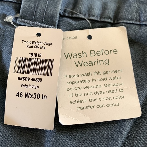 L.L. Bean Vintage New Old Stock Tropic Weight Cargo Comfort Waist Pant In Indigo - Picture 7 of 9